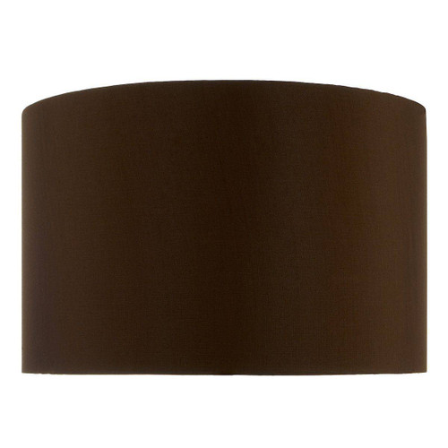 Voyage Brown Faux Silk Drum Shade 38cm