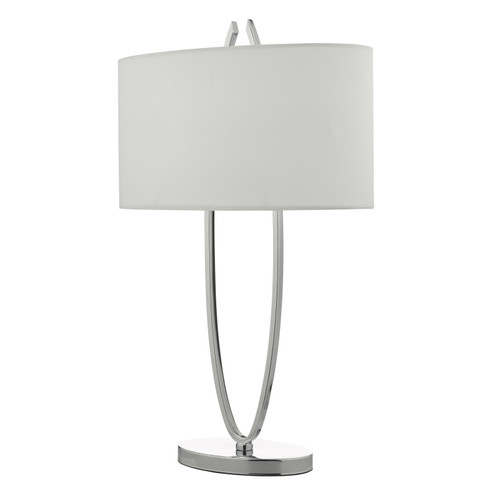 Utara Table Lamp Polished Chrome With Shade