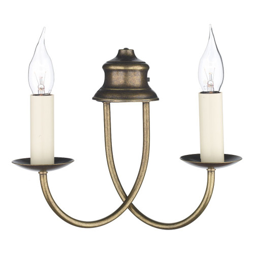 Bermuda Double Wall Bracket Aged Brass (Shades Sold Separately)