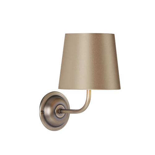 Bexley single wall light in antique brass, fitting only