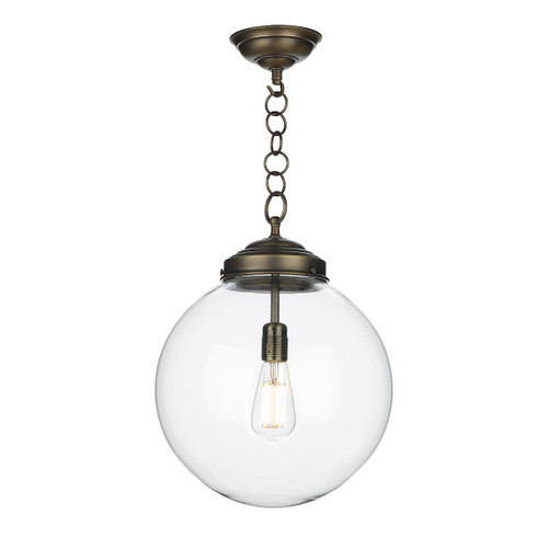 Fairfax Large single Pendant Antique Brass