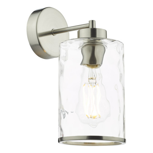 Olsen Wall Light Satin Chrome and Glass