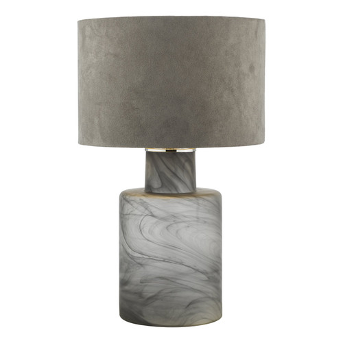 Wanda Table Lamp Smoked Glass With Shade