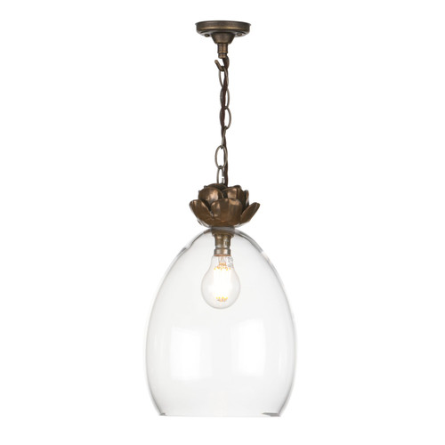 Belvedere Single Pendant Glass and Polished Bronze