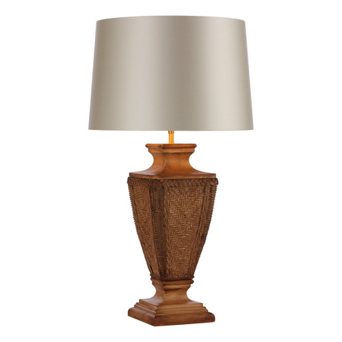 Tallow Table Lamp Hand Painted Wood Effect Base Only