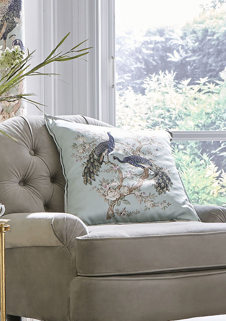 Belvedere 50 x 50cm Duckegg Cushion by Laura Ashley