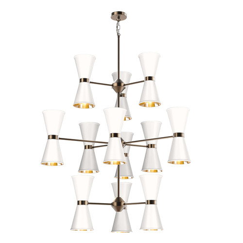 Hyde 24 Light Pendant Antique Brass and Bespoke