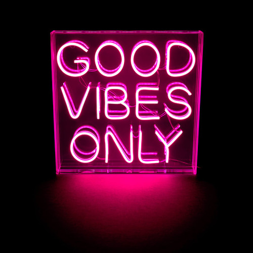 Good Vibes Only Neon Lightbox