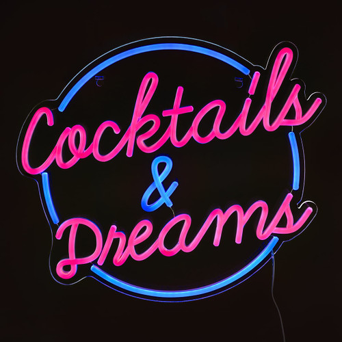 Cocktails and Dreams Neon Sign