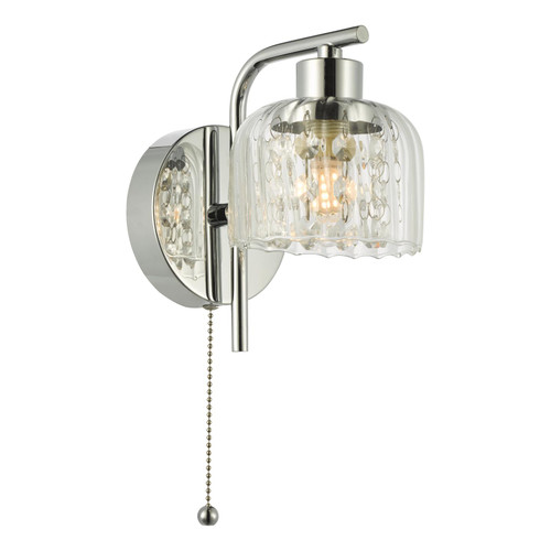 Forseti Bathroom Wall Light Polished Chrome and Glass IP44 Forseti Bathroom Wall Light Polished Chrome and Glass IP44