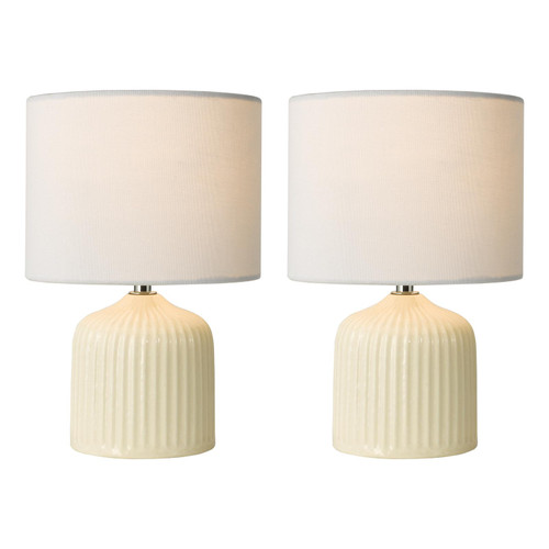 Gigi Twin Pack Table Lamp Cream With Shade Gigi Twin Pack Table Lamp Cream With Shade