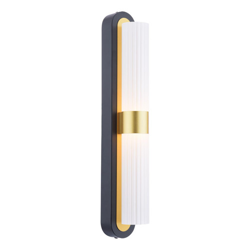 Hessel 2 Light Wall Light Matt Black LED