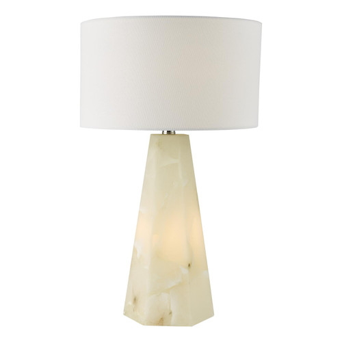Paget Table Lamp Alabaster and Matt Antique Brass Base Only
