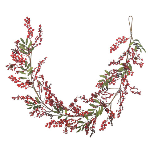 Laura Ashley Red Berry Lit Garland