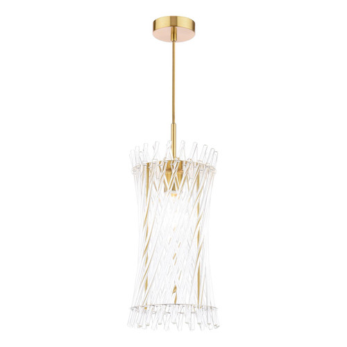 Loire Pendant Natural Brass and Glass