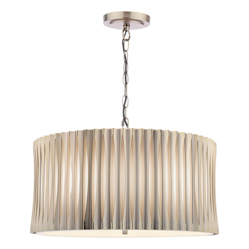 Netra 3 Light Pendant Satin Bronze and Ivory