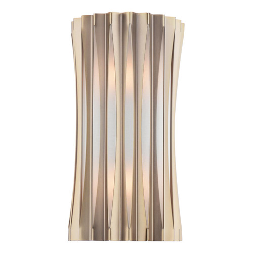 Netra 2 Light Wall Light Satin Bronze and Ivory