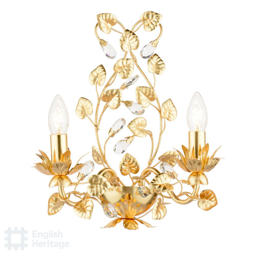 Audley End 2 Light Wall Light Gold Leaf