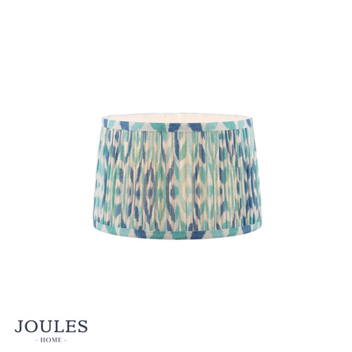 Folly Blue Cotton Tapered Drum Shade 25cm