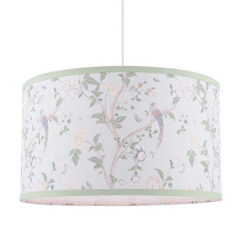 Laura Ashley Summer Palace Eau De Nil Green Cotton Drum Shade 38cm