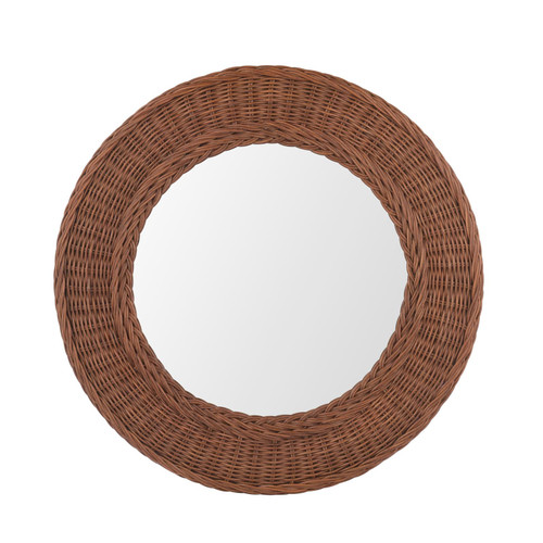 Laura Ashley Cait Mirror Dark Rattan 60cm