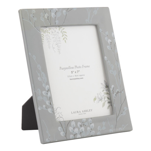 Laura Ashley Pussywillow Photo Frame Grey Ceramic 5" x 7"