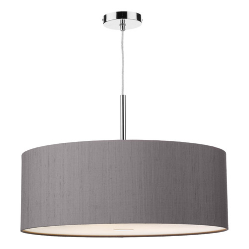 Ellington 3 Light Pendant Bespoke Shade 60cm by The Light Shade Studio Charcoal Grey