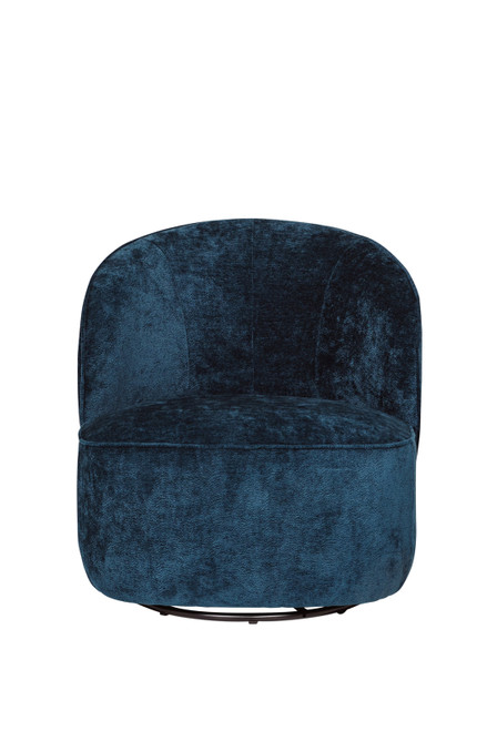 Ezra Swivel Accent Chair in Blue by The Home Library