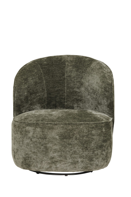 Ezra Swivel Accent Chair in Green by The Home Library