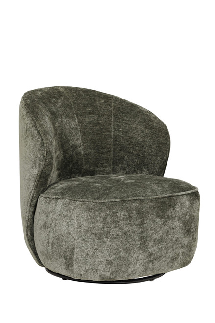 Ezra Swivel Accent Chair in Green by The Home Library