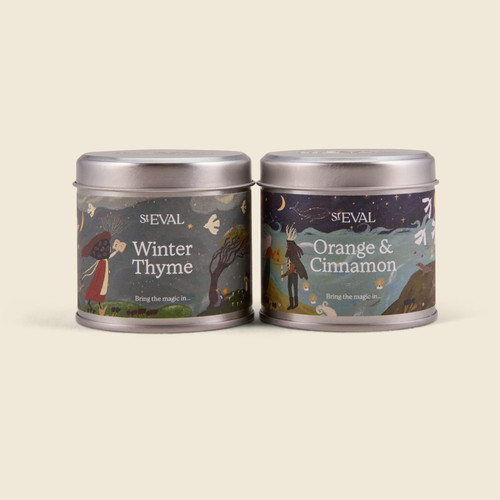 Winter Thyme & Orange & Cinnamon Mini Christmas Scented Tin Set by St Eval