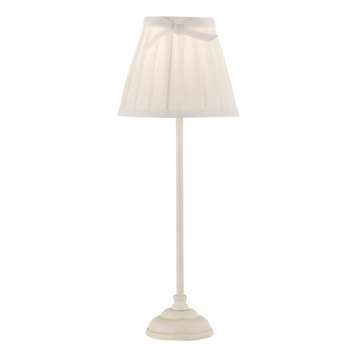 Grace Table Lamp Matt Cream With Pleated Shade