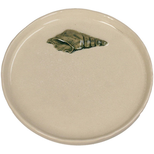 Green Shell Stoneware Plate