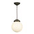 Fairfax 1 Light Pendant In Antique Brass Comes With Opal Glassby David Hunt Lighting