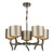 Joshua 5 Light Dual Mount Pendant With Silk Shade Bespoke Colour