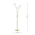 Avari 3 Light Floor Lamp Satin Brass And Clear Frosted Glass