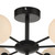 Cohen 7 Light Semi Flush Matt Black Opal Glass