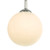 Feya 3 Light Semi Flush Ceiling Light Polished Chrome Opal Glass