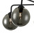 Feya 5 Light Semi Flush Ceiling Light Matt Black Smoked Glass