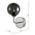 Feya 1 Light Wall Light Polished Chrome Smoked Glass