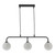 Feya 3 Light Bar Matt Black Opal Glass