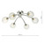 Izzy 6 Light Semi Flush Polished Chrome Twisted Glass