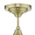 Caden Semi Flush Antique Brass Opal Glass IP44
