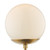 Bombazine Wall Light Natural Brass Opal Glass