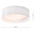Nysa 2 Light Flush White Faux Silk 40cm