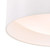 Nysa 2 Light Flush White Faux Silk 40cm