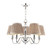 Ellis Polished Chrome 5 Light Chandelier with Grey Shades