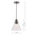 Isaac Brushed Chrome 1 Light Pendant Ceiling Light