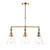 Isaac Antique Brass 3 Light Bar Pendant Ceiling Light
