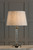 Louis Twisted Glass Polished Nickel Column Table Lamp Base